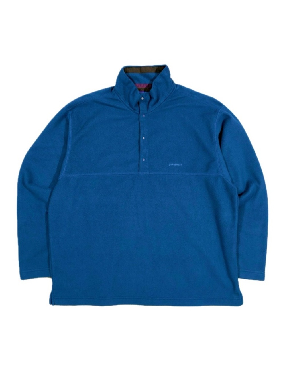 VINTAGE PATAGONIA Unisex Micro D-Luxe Pullover Snap T Fleece XL Blue